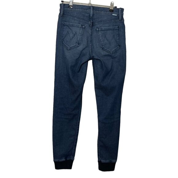 MOTHER The Trainer Jogger Jeans Women’s Size 24 Cropped Denim Tapered Stretch - Picture 5 of 15